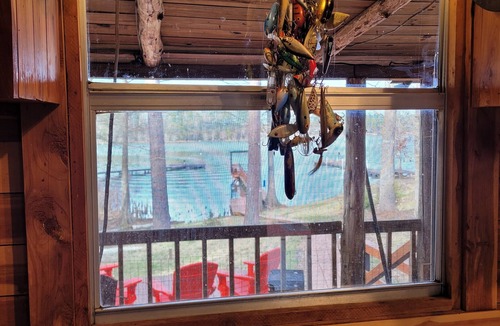 South Toledo Bend Cabin | Lakefront Cedar Cabin-South Toledo Bend-fishing pier,dock-covered parking-pets👌
