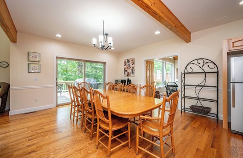 Thayerville House | Lakefront Chalet w/Pool, Private Dock, & Hot Tub