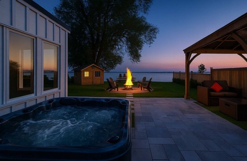 Keswick House | Lakefront Cottage | Hot Tub, Sandy Bottom & Sunset Views | Lake Simcoe