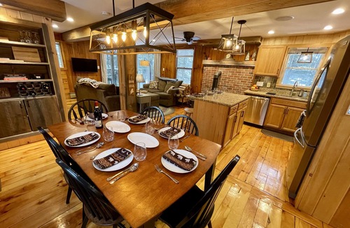 Standish Cottage | Lakefront Cottage - private dock, large decks, large fire pit