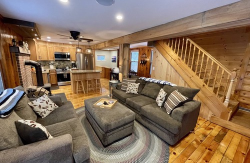 Standish Cottage | Lakefront Cottage - private dock, large decks, large fire pit