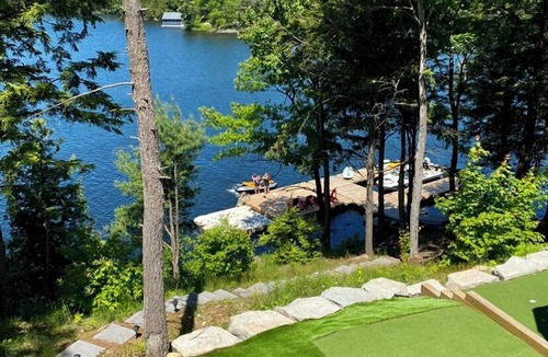 Seguin Cottage | Lakefront Cottage,with hot tub and a wonderful sunset! Few weeks left