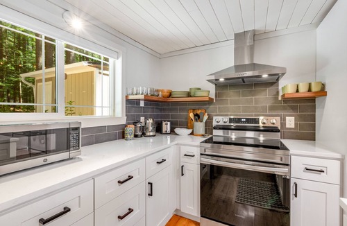 Fall City Cabin | Lakefront cottage with docks, kayak, deck, firepit & beachfront, drive to skiing