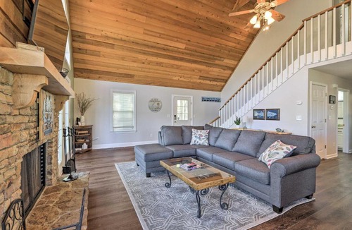 Eatonton House | Lakefront Eatonton Home Boat Dock and Fire Pit