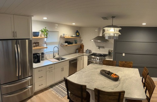 Marble Falls House | Lakefront Family Retreat on Lake Marble Falls. Dock your boat. 2 King beds!