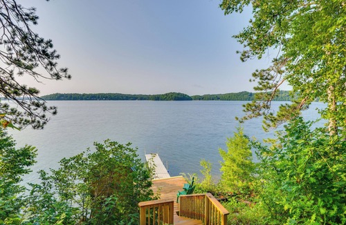 Town of Diana Cabin | Lakefront Harrisville Cabin w/Dock & Decks!