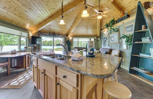 Charlevoix House | Lakefront Home - Private Dock, Fire Pit & Yard