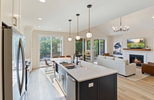 Sunrise Beach House | Lakefront Home w/Arcade Games, Wet Bar, Dock, Workspace & Stunning Views