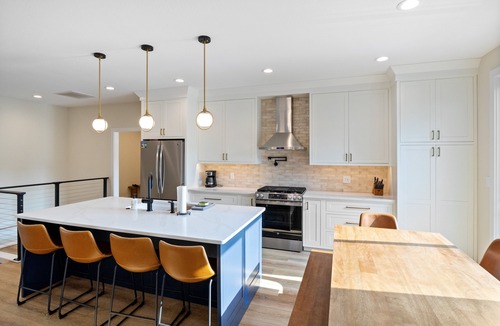 Sunrise Beach House | Lakefront Home w/Arcade Games, Wet Bar, Dock, Workspace & Stunning Views