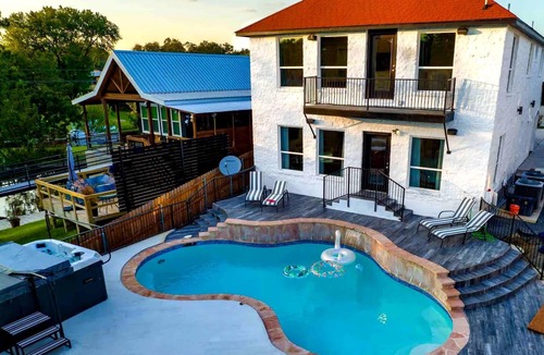 Kingsland House | Lakefront Home w/Pool, Spa, & Game Room!