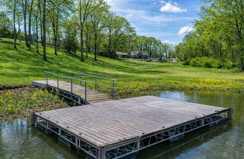 Gilbertsville Villa | Lakefront Home with Private Dock