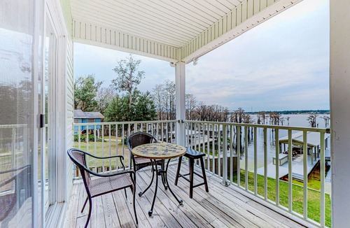Marianna House | Lakefront home with amazing sunset/water view, private dock, & firepit