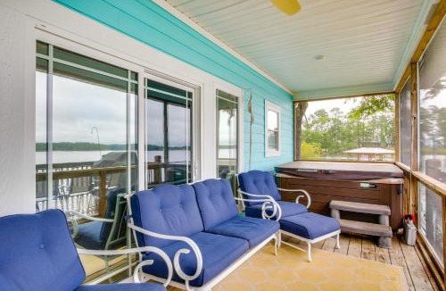 Cross Hill House | Lakefront Home with Hot Tub and Dock in Cross Hill!