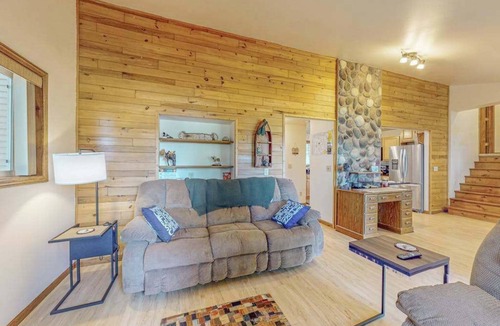 Arbor Vitae House | Lakefront home with large patio, fire pit, W/D & WIFI