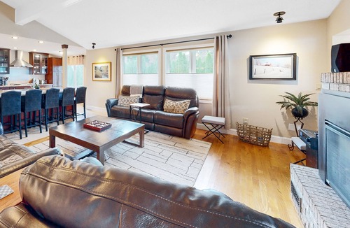 Colchester House | Lakefront home with pool, beach access, central AC, washer/dryer, & fireplace