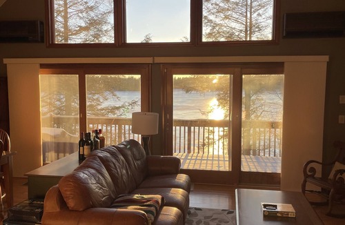 Tolland House | Lakefront house with large deck and private dock