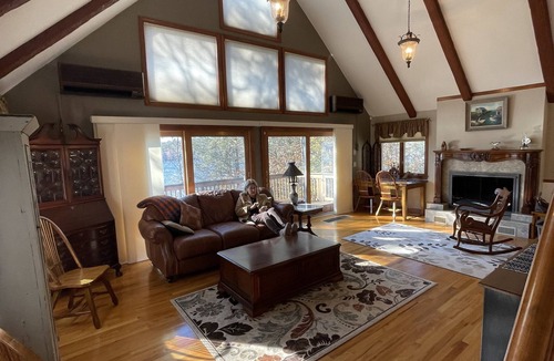 Tolland House | Lakefront house with large deck and private dock