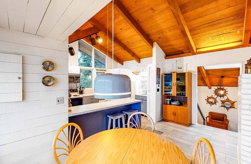 Otis House | Lakefront house with private dock firepit and sunset views