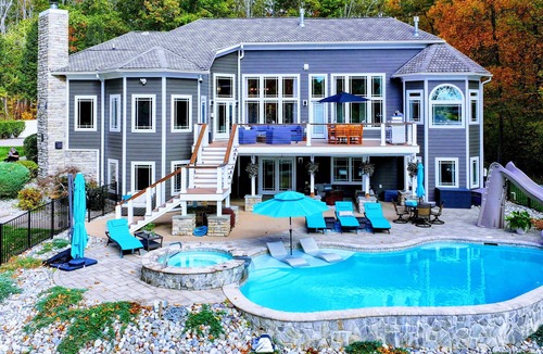 Livingston House | Lakefront Lake Anna, Pool, Spa, Dock