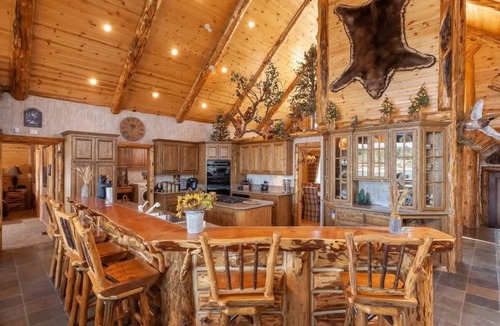 Boulder Bay House | Lakefront Luxury Log Estate with Private Dock
