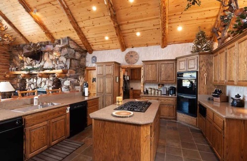 Boulder Bay House | Lakefront Luxury Log Estate with Private Dock