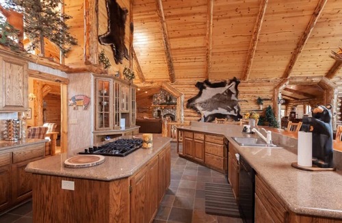 Boulder Bay House | Lakefront Luxury Log Estate with Private Dock