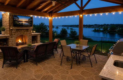 Tarrant County House | Lakefront Oasis w/covered Patio + outdoor Kitchen
