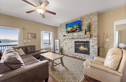 Lake of the Ozarks House | Lakefront Ozarks Home Tiki Bar, Pool, Deck, Views
