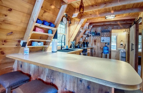 Readfield Cottage | Lakefront Retreat: Pet-Friendly A-Frame with Modern Comforts