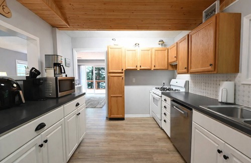Newaygo House | Lakefront Retreat w/Private Dock & Stunning Views