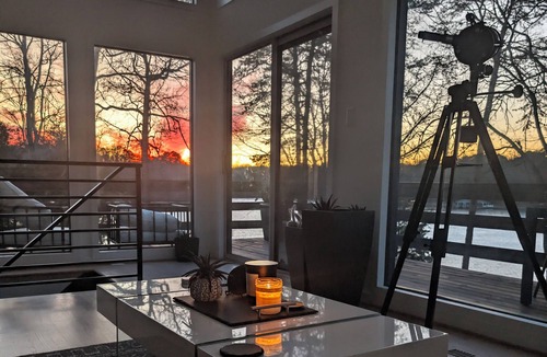 Leasburg House | Lakefront Retreat with Hot Tub + Fire Pit + Water Views at Hyco Lake