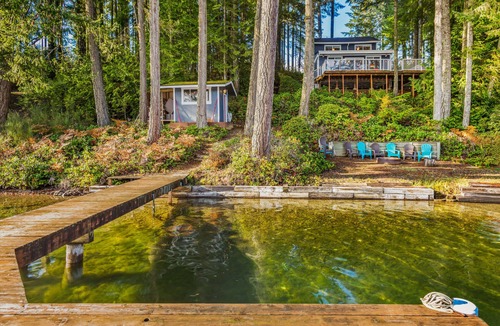 Shelton House | Lakefront retreat with view, deck & private dock