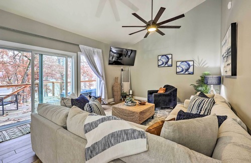 Rogers House | Lakefront Rogers Getaway w/Hot Tub & Deck!