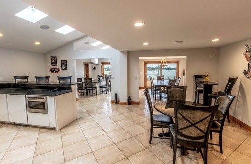 La Porte House | Lakefront Tech-savvy Home with Pool & Hot Tub