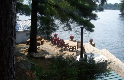 Town of Hermon Cabin | Lakeside Cabin with Great Views, Exceptional Waterfront, Hot Tub and Motorboat.