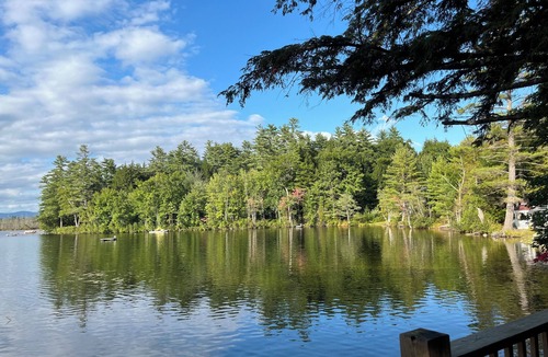 Fryeburg Cottage | Lakeside Cottage Facing White Mountains- overhangs lake - Panoramic sunset views