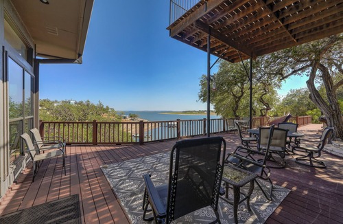 Burnet House | Lakeside Leisure - Peaceful waterfront home with a boat dock and game room.