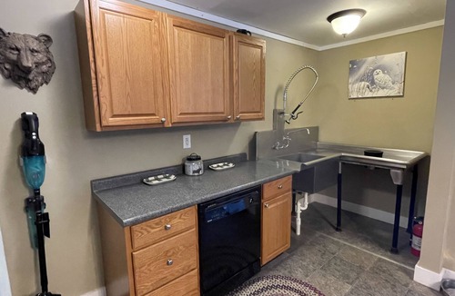 Long Lake Cabin | Lakeside Lodge- Wraparound Deck & Private Sandy Beach with Floating Dock