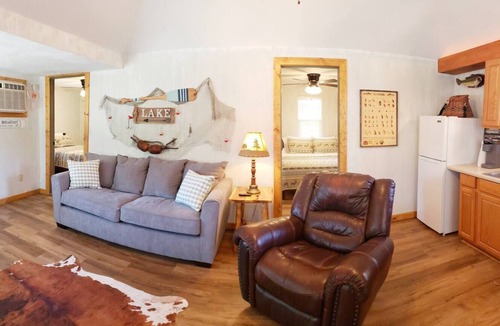 Branson Cabin | Lakeside Retreat - Romantic Cabin - Resort Pool, Dock, Fire Pit!
