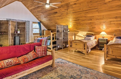 Brill Cabin | Lakeside Sarona Home: Private Dock & Fire Pit!