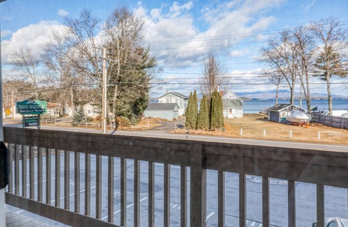 Gilford Condo | Lakeview condo with tennis, sauna, shared pool & a private beach