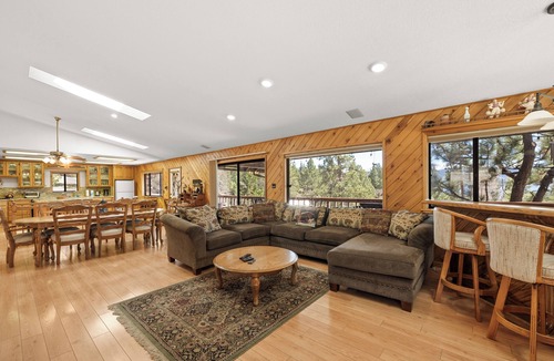 Fawnskin House | Lakeview Mountain Retreat w/Balcony, Gas Fire Pit, Pool table, Walk to Lake