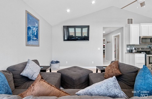 Beaver Shores House | Lakeview Oasis has a panoramic lake view from the deck perfect for any getaway!