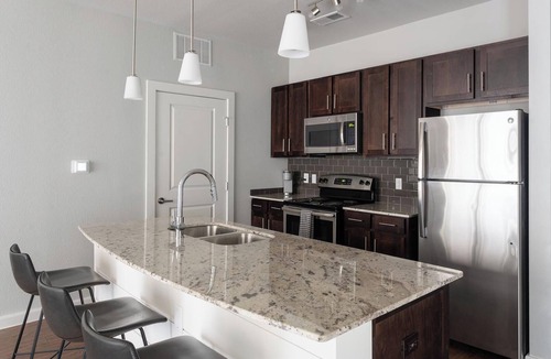 Buda Apartment | Landing | Chic 1BD, Clubhouse, Pool