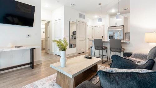 Carolina Forest Apartment | Landing Chic 1BD Yoga Studio Game Room