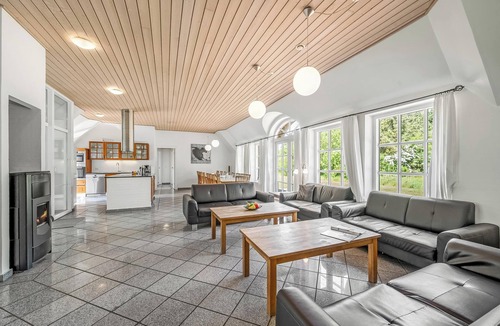 Øby House | Large 18-person pool house with outdoor hot tub, outdoor sauna and enclosed.