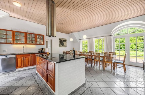 Øby House | Large 18-person pool house with outdoor hot tub, outdoor sauna and enclosed.