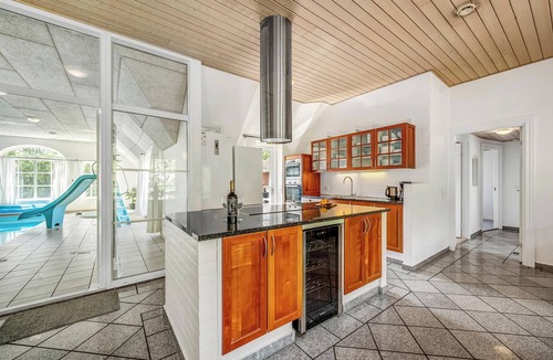 Øby House | Large 18-person pool house with outdoor hot tub, outdoor sauna and enclosed.