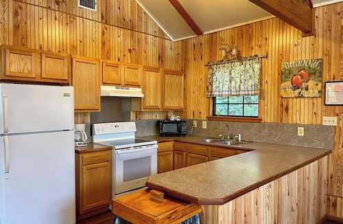 Zwolle Cabin | Large 3-Bedroom Retreat with Vaulted Great Room, Full Kitchen & Firepit