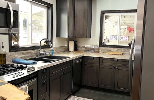 Priest River Cabin | Large 5 Bed 3 Bath Cabin with 2 Full Kitchens will accommodate a larger group.